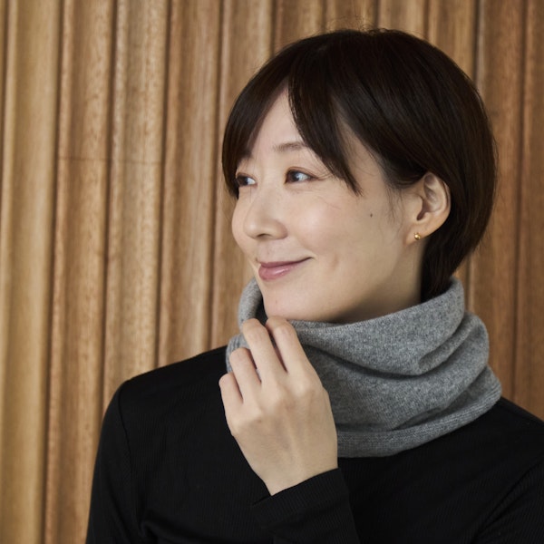 el alto/カシミヤ100%リブスヌード